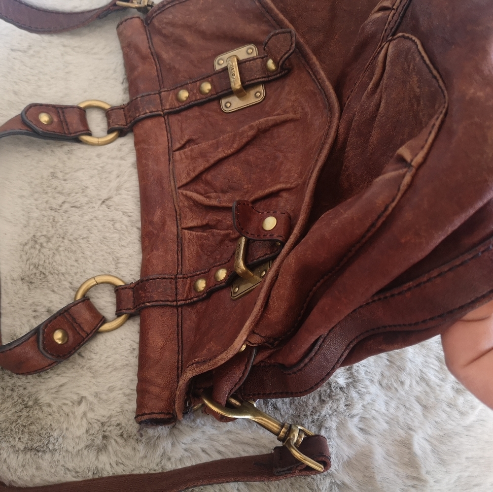 fossil leather crossbody bag - Picture 5 of 14